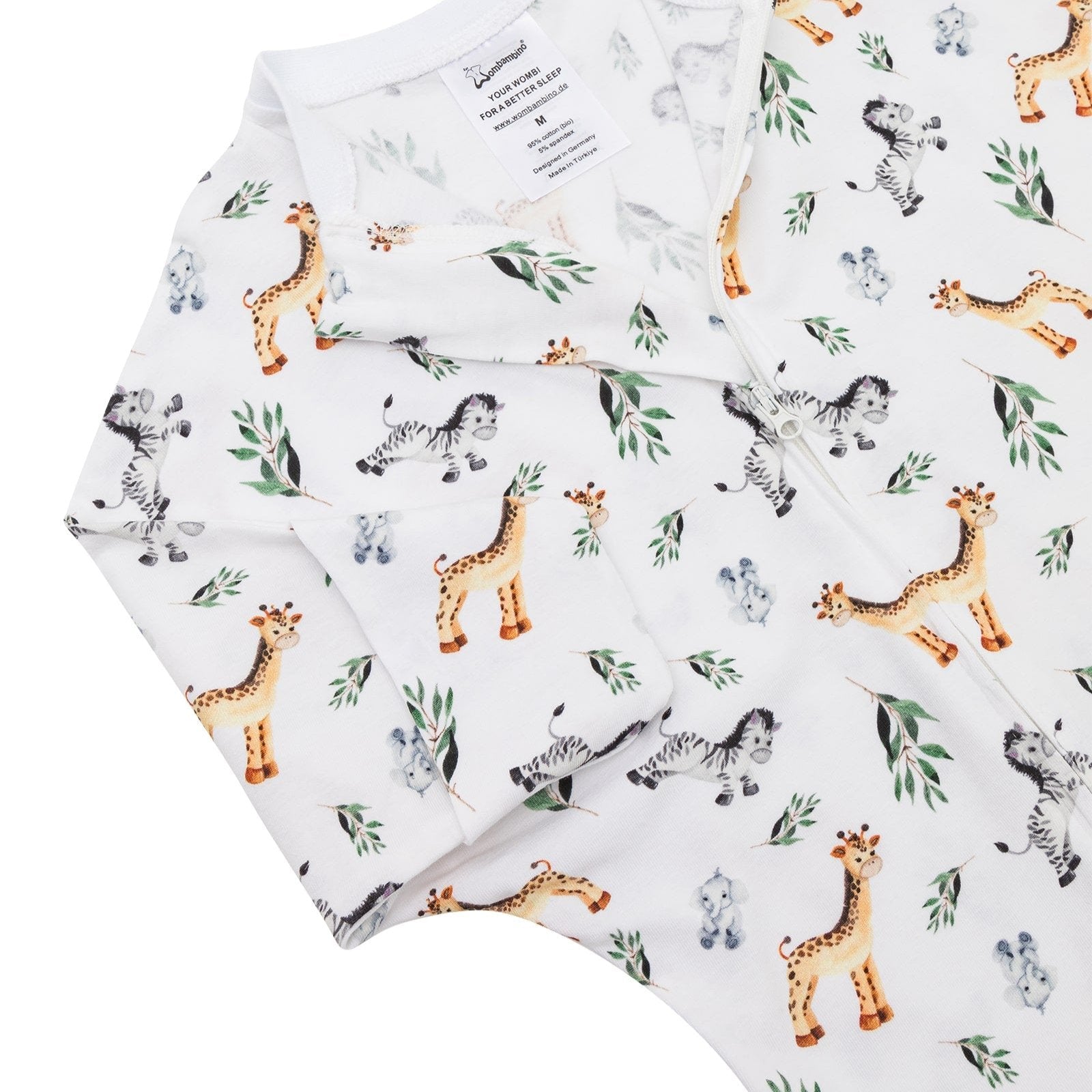 Safari Wombi Babyschlafsack mit Umschlagärmel - Wombambino