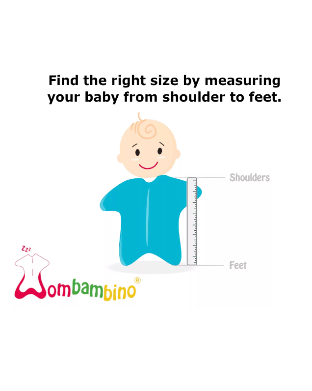 Find the right size guide: Measure from shoulder to feet