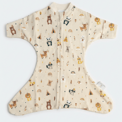 Sparset Wombi Newborn Boho Animals + Musselinspucktücher / Sommerschlafsack
